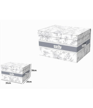 Box Portatutto Scatola Salvaspazio Contenitore Organizer 35x30x20cm Fantasia 87314         