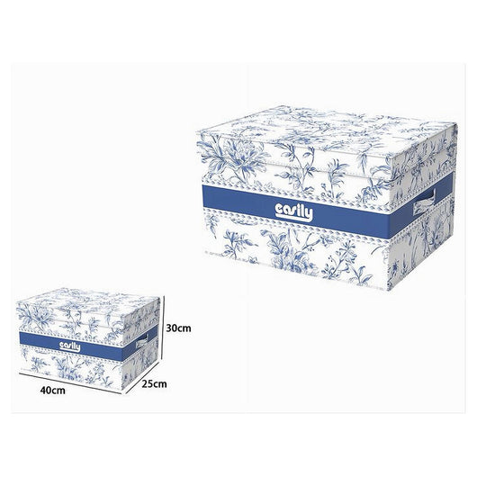 Trade Shop - Box Portatutto Scatola Salvaspazio Contenitore Organizer 40x30x25cm Fantasia 87315 -