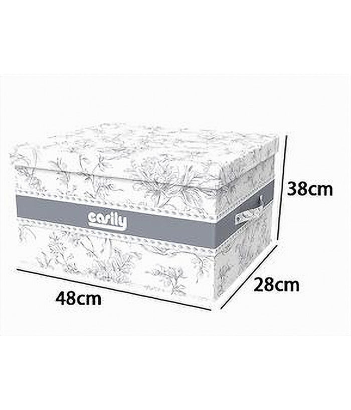 Box Portatutto Scatola Salvaspazio Contenitore Organizer 48x38x28cm Fantasia 87322         