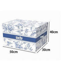 Box Portatutto Scatola Salvaspazio Contenitore Organizer 50x40x25cm Fantasia 87317         