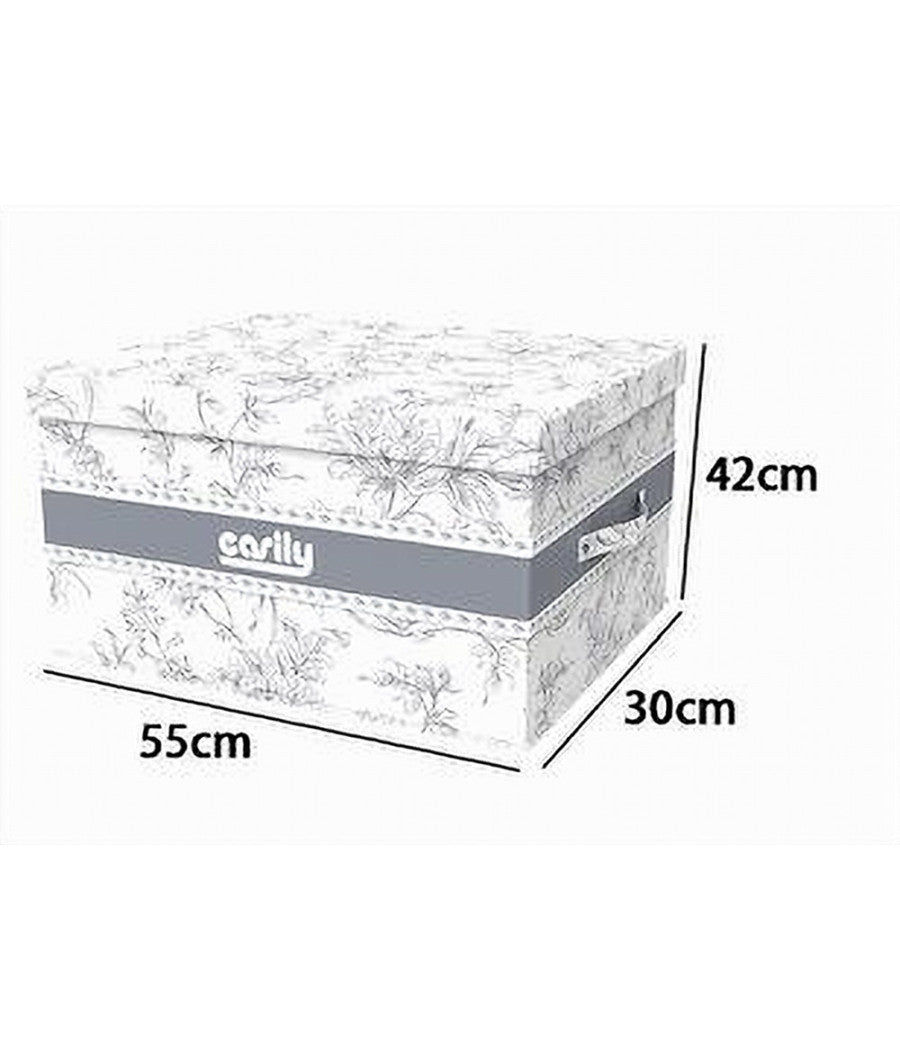 Box Portatutto Scatola Salvaspazio Contenitore Organizer 55x42x30cm Fantasia 87323         