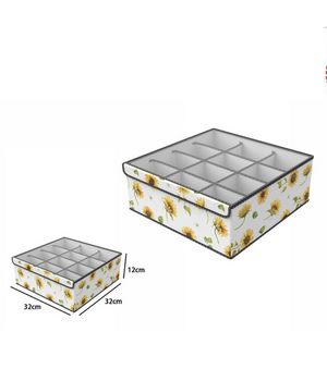 Box Scatola Salvaspazio Armadio 12 Contenitori Porta Oggetti Organizer 32x32x12         