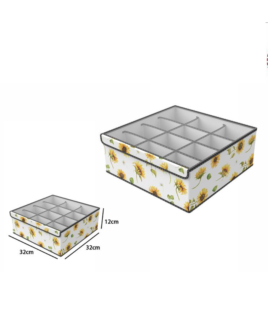 Box Scatola Salvaspazio Armadio 12 Contenitori Porta Oggetti Organizer 32x32x12         