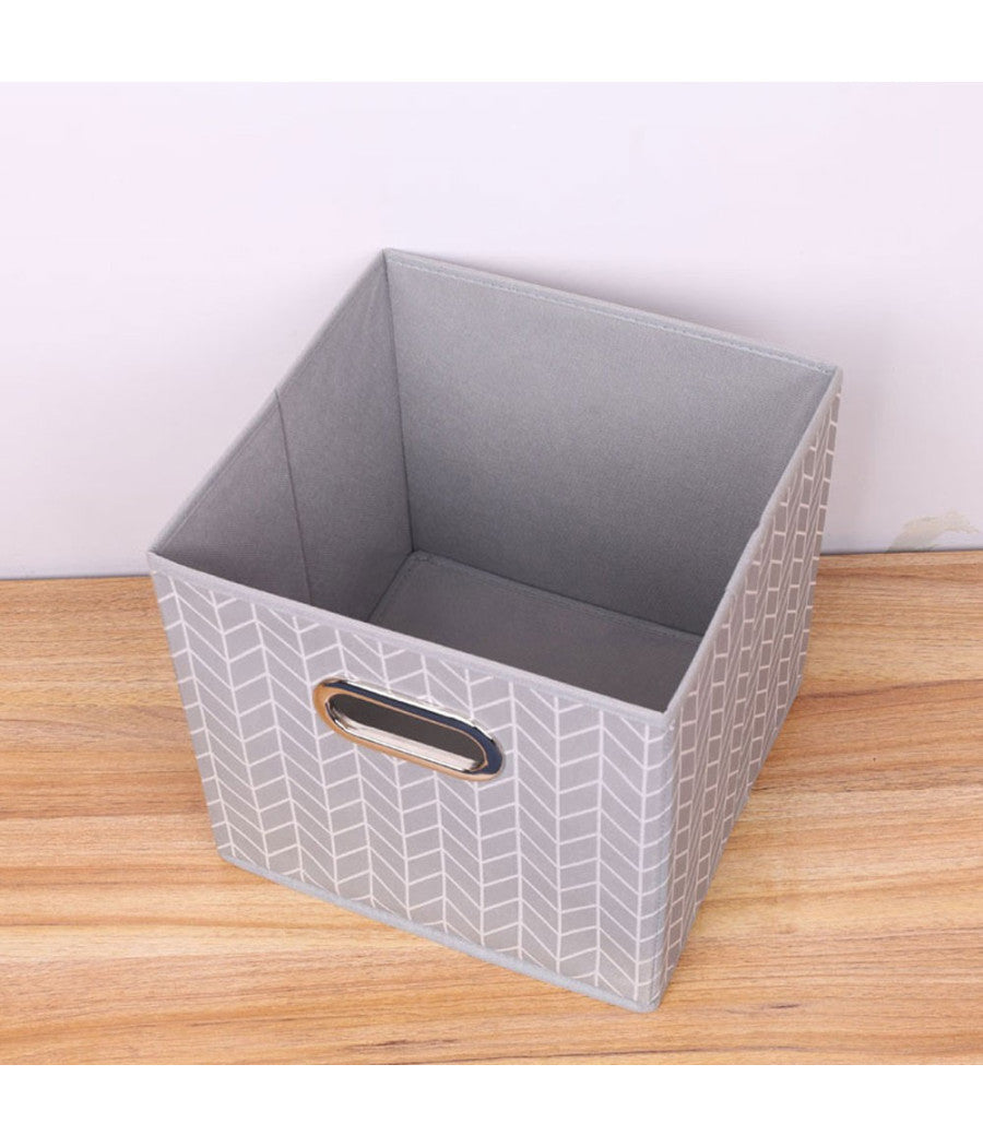 Box Scatola Salvaspazio Armadio Contenitore Porta Oggetti Organizer 25x25x25 Cm         