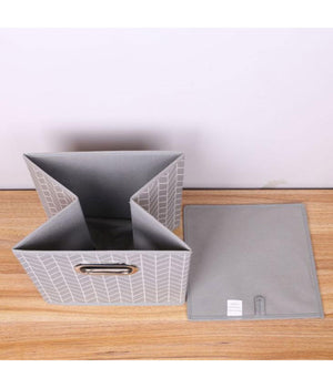 Box Scatola Salvaspazio Armadio Contenitore Porta Oggetti Organizer 25x25x25 Cm         