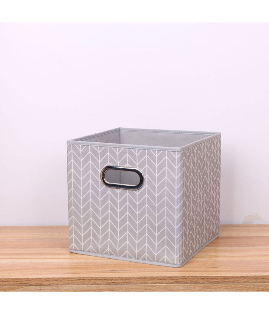 Box Scatola Salvaspazio Armadio Contenitore Porta Oggetti Organizer 25x25x25 Cm         