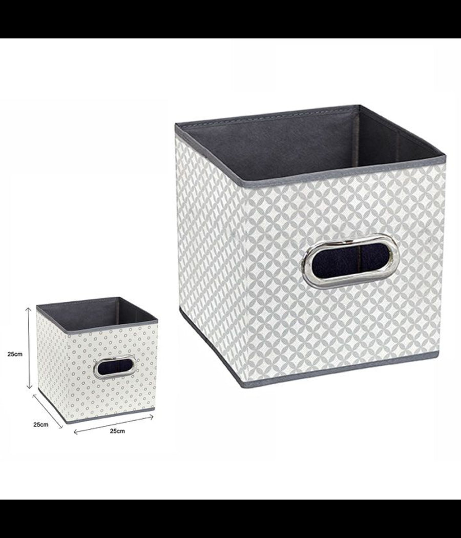 Box Scatola Salvaspazio Armadio Contenitore Porta Oggetti Organizer 25x25x25 Cm         