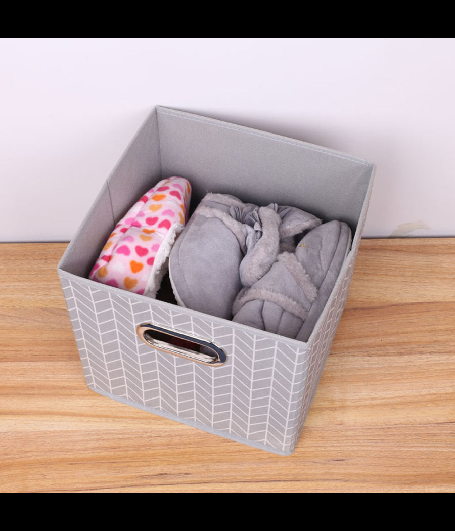 Box Scatola Salvaspazio Armadio Contenitore Porta Oggetti Organizer 25x25x25 Cm         