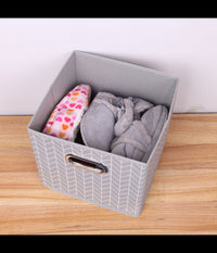 Box Scatola Salvaspazio Armadio Contenitore Porta Oggetti Organizer 25x25x25 Cm         
