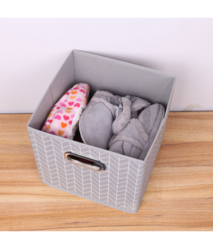 Box Scatola Salvaspazio Armadio Contenitore Porta Oggetti Organizer 25x25x25 Cm         