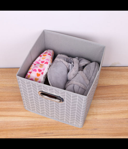 Box Scatola Salvaspazio Armadio Contenitore Porta Oggetti Organizer 25x25x25 Cm         