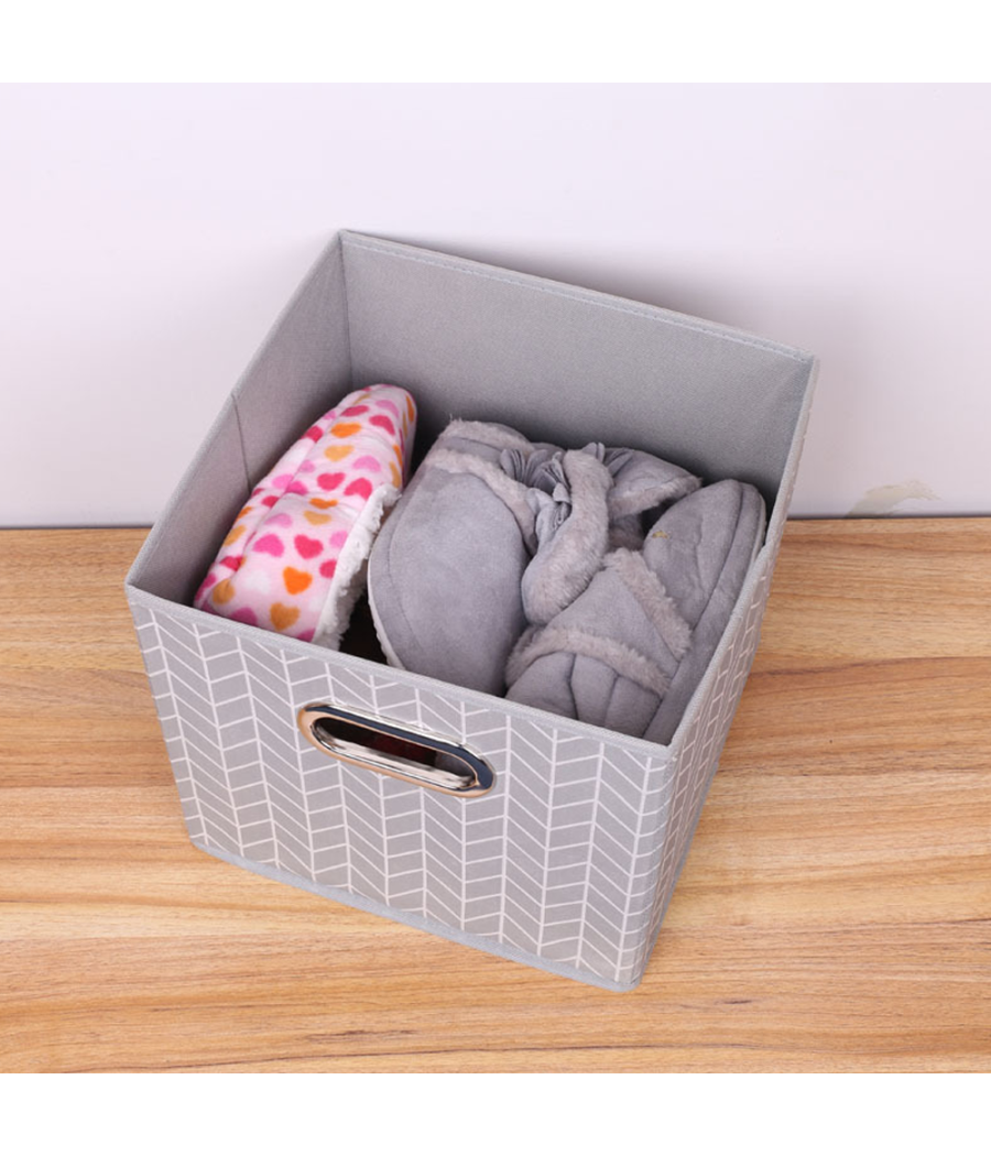 Box Scatola Salvaspazio Armadio Contenitore Porta Oggetti Organizer 25x25x25 Cm         
