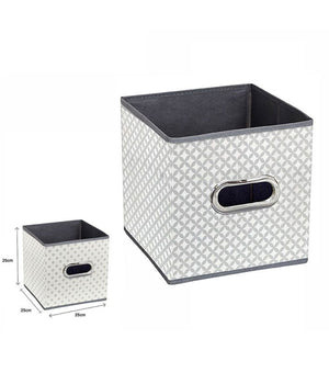 Box Scatola Salvaspazio Armadio Contenitore Porta Oggetti Organizer 25x25x25 Cm         