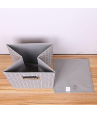 Box Scatola Salvaspazio Armadio Contenitore Porta Oggetti Organizer 25x25x25 Cm         