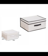 Box Scatola Salvaspazio Armadio Contenitore Porta Oggetti Organizer 30x40x25 Cm         