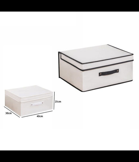 Box Scatola Salvaspazio Armadio Contenitore Porta Oggetti Organizer 30x40x25 Cm         