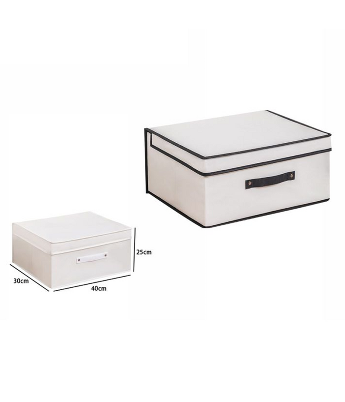 Box Scatola Salvaspazio Armadio Contenitore Porta Oggetti Organizer 30x40x25 Cm         