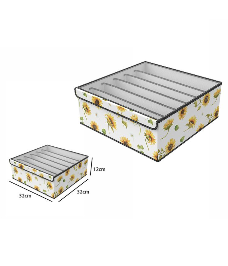 Box Scatola Salvaspazio Armadio Contenitore Porta Oggetti Organizer 32x32x12 Cm         