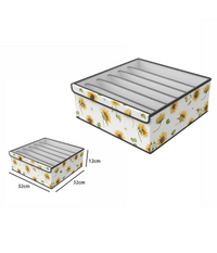 Box Scatola Salvaspazio Armadio Contenitore Porta Oggetti Organizer 32x32x12 Cm         