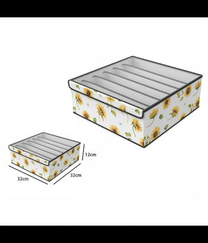 Box Scatola Salvaspazio Armadio Contenitore Porta Oggetti Organizer 32x32x12 Cm         