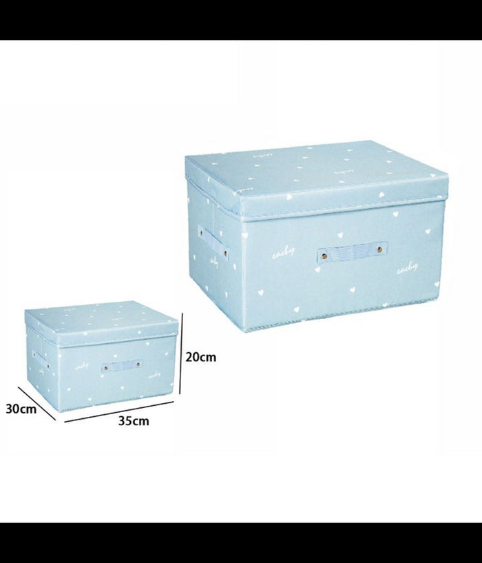 Box Scatola Salvaspazio Armadio Contenitore Porta Oggetti Organizer 35x30x20 Cm         