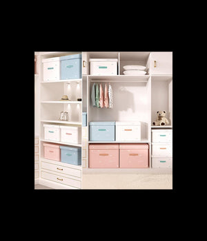 Box Scatola Salvaspazio Armadio Contenitore Porta Oggetti Organizer 40x30x25 Cm         