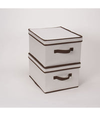 Box Scatola Salvaspazio Armadio Contenitore Porta Oggetti Organizer 41x35x20 Cm         