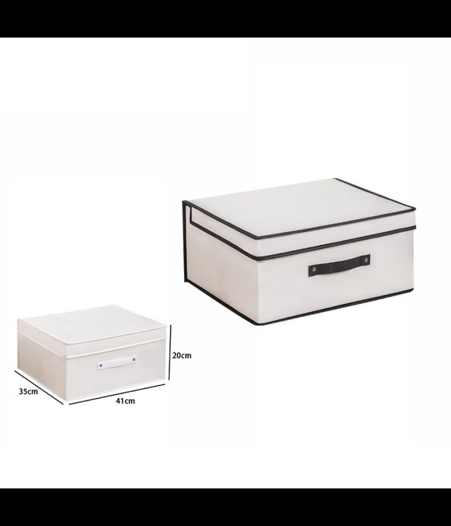 Box Scatola Salvaspazio Armadio Contenitore Porta Oggetti Organizer 41x35x20 Cm         