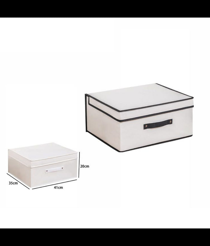 Box Scatola Salvaspazio Armadio Contenitore Porta Oggetti Organizer 41x35x20 Cm         