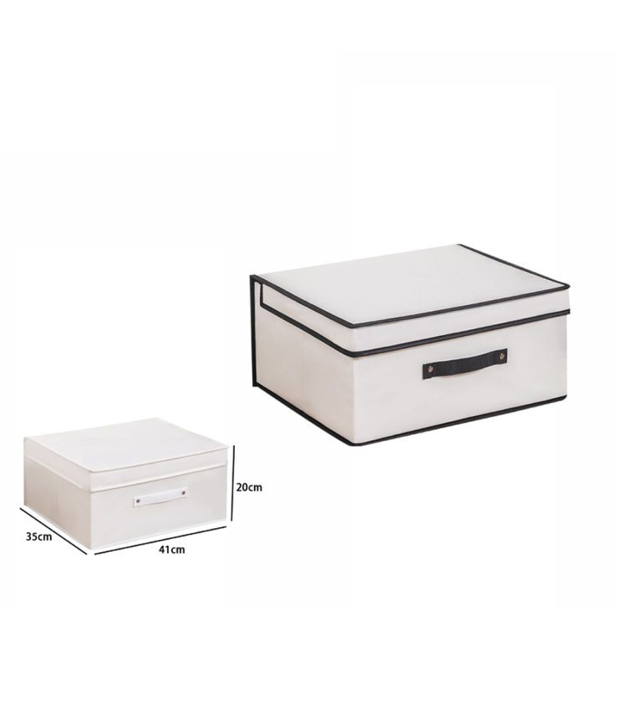 Box Scatola Salvaspazio Armadio Contenitore Porta Oggetti Organizer 41x35x20 Cm         