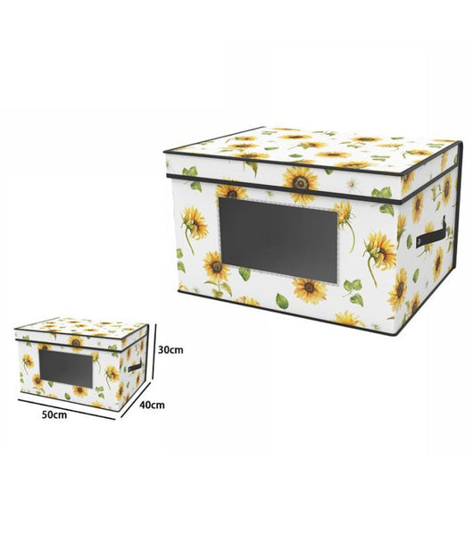 Box Scatola Salvaspazio Armadio Contenitore Porta Oggetti Organizer 50x40x30 Cm         