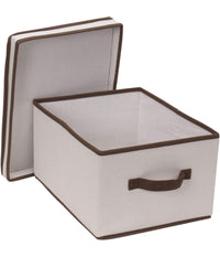 Box Scatola Salvaspazio Armadio Contenitore Porta Oggetti Organizer 30x28x15 Cm         