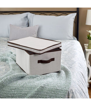 Box Scatola Salvaspazio Armadio Contenitore Porta Oggetti Organizer 60x40x30 Cm         