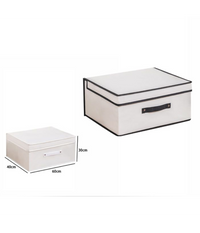 Box Scatola Salvaspazio Armadio Contenitore Porta Oggetti Organizer 60x40x30 Cm         