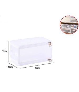 Box Scatola Salvaspazio Portatutto Contenitore Organizer Armadi 30x28x15cm 59972         