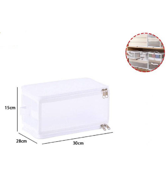 Box Scatola Salvaspazio Portatutto Contenitore Organizer Armadi 30x28x15cm 59972         