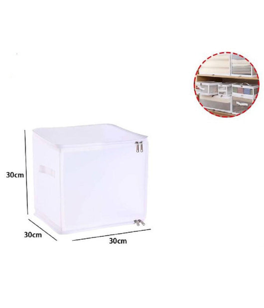 Box Scatola Salvaspazio Portatutto Contenitore Organizer Armadi 30x30x30cm 59973         