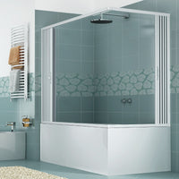 Box Vasca a Soffietto Galassia 70x150 H150 cm in pvc con due ante ad apertura angolare - Rollplast Pinto