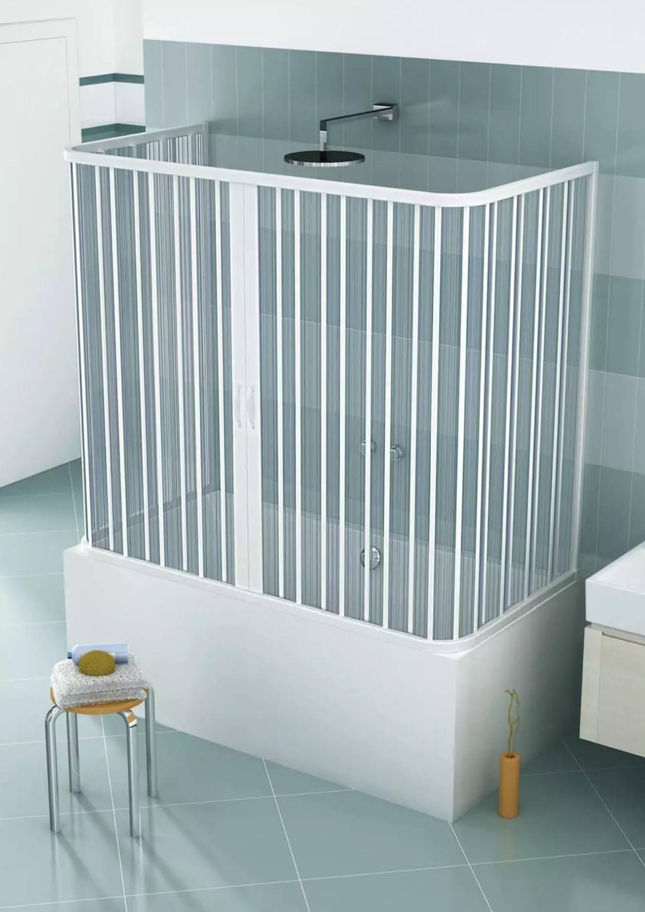 Box sopravasca Venusia 3 lati 70x160x70cm con apertura centrale