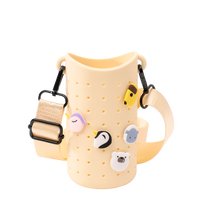 Porta Borraccia in Silicone con Charms Intercambiabili -  Verde