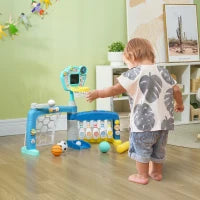 Gioco per Bambini 5 in 1 per Calcio, Basket, Golf, Baseball e Bowling, in PP e ABS, 88.6x38.7x60.4-68 cm