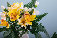Set 4 Bouquet Artificiali di Margherite e Cattleya H 44 cm