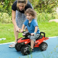 Quad Giocattolo per Bambini 18-36 Mesi con Licenza GOODYEAR con Luci e Suoni Realistici, Rosso e Nero, 60x31x42cm