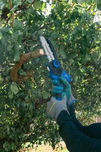 Seghetto elettrico per potatura con 2 batterie 16,8V. Seghetto elettrico 450W. Taglio massimo 150mm Guida 6'' Goodyear