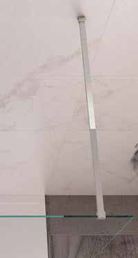 Parete Doccia Walk-In H195cm Cristallo Trasparente 8mm Anticalcare - 100 cm