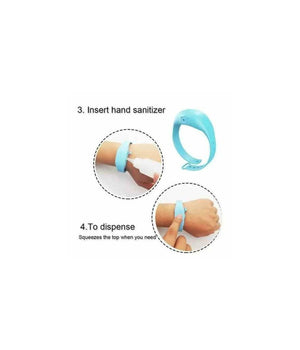Bracciale Porta Gel Disinfettante Igienizzante Mani Unisex Ricaricabile Silicone         