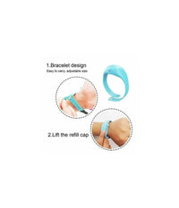 Bracciale Porta Gel Disinfettante Igienizzante Mani Unisex Ricaricabile Silicone         