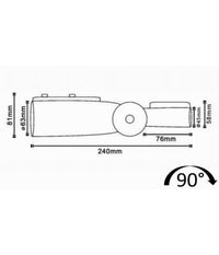 Braccio Adattatore Regolabile In Alluminio Per Lampioni Armature Stradali Bc-g         
