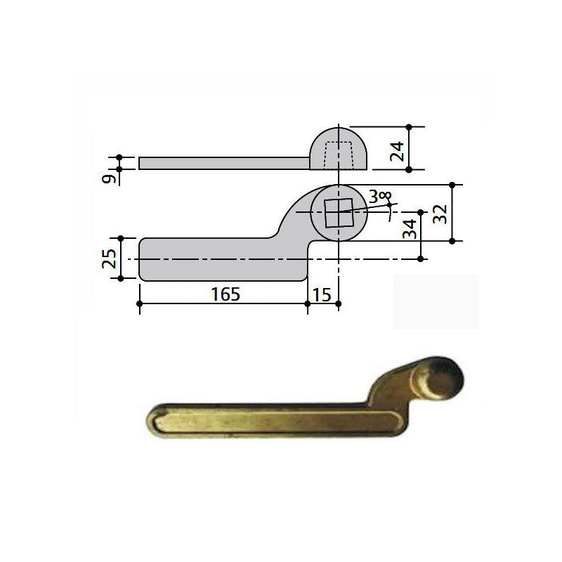 Braccio Chiudiporta 7100 Inf Dx Ma0001 Mab
