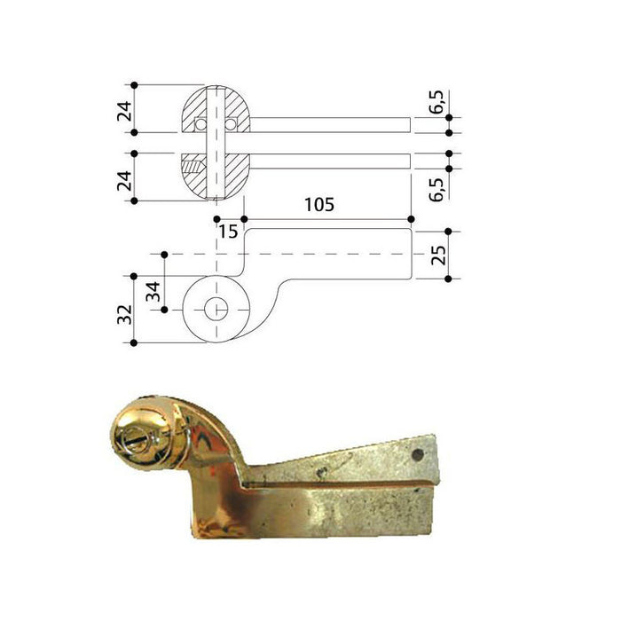 Braccio Chiudiporta 7100 Sup Revers. Ma0007 Mab